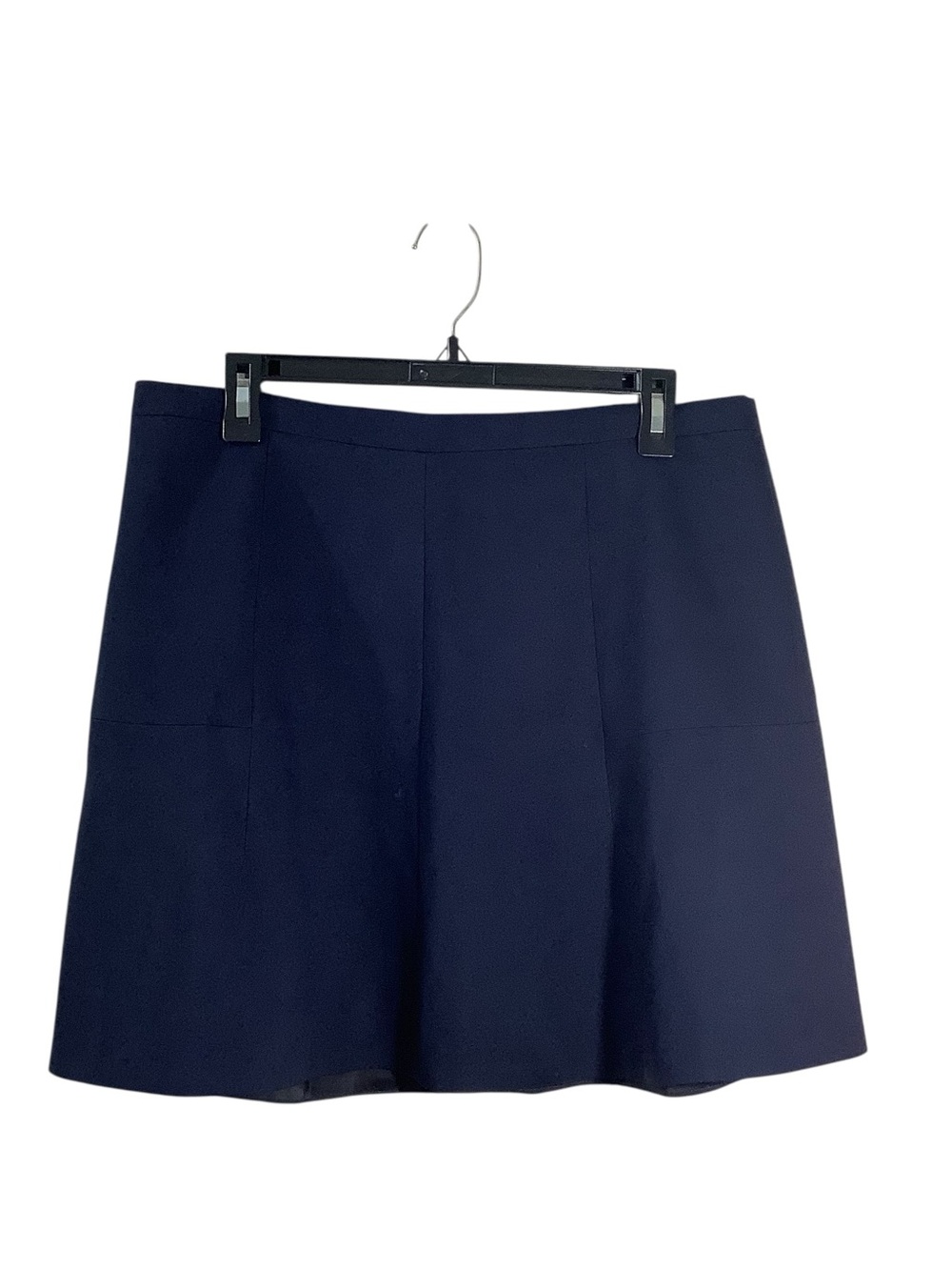 J. Crew Navy Flared Seamed Mini Skirt Preppy Casual